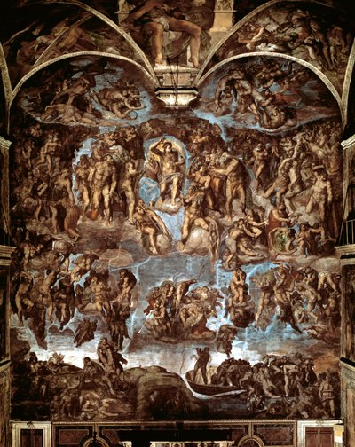 Sistine Chapel: The Last Judgement (pre restoration) by Michelangelo Buonarroti